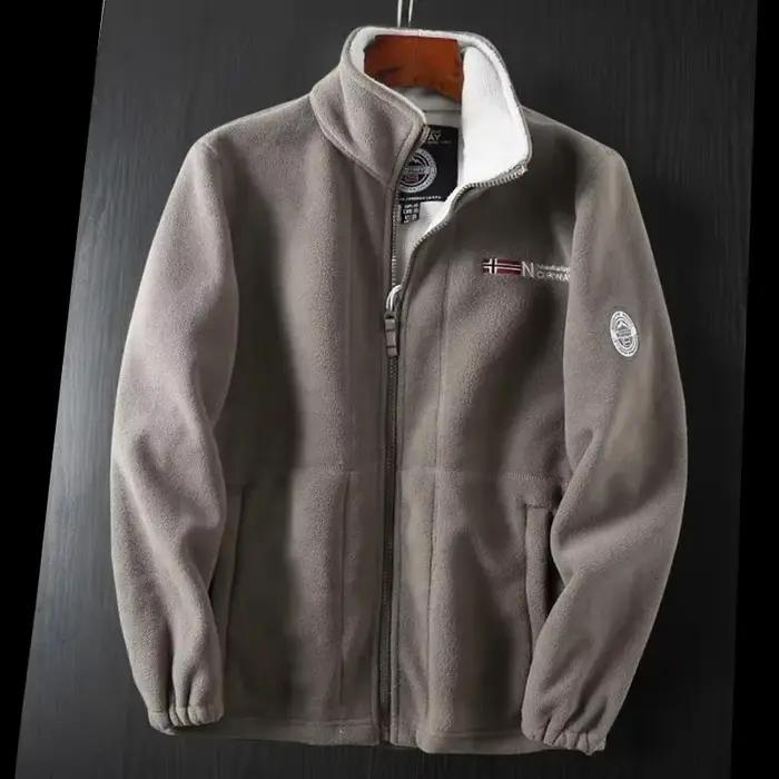 Veste polaire épaisse homme grand froid - Manteau chaud imperméable pêche hivernale grand format