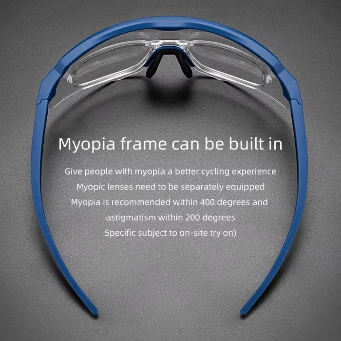 Lunettes vélo pêche ROCKBROS polarisées - 4 verres interchangeables - Monture myopie