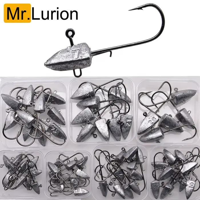 Hameçons Triangle Head NED MrLurion 3.5g-28g pour leurres souples - pêche au jig et appâts naturels