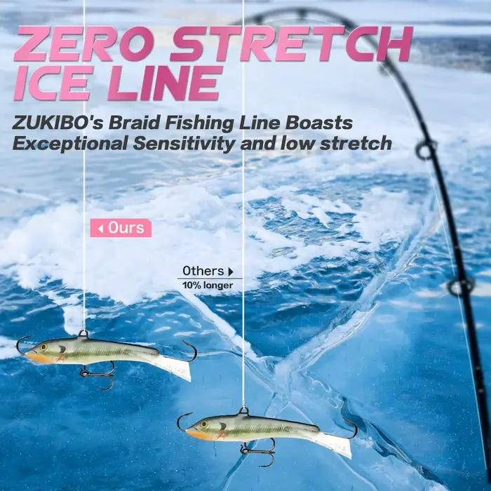 Ligne de Pêche Superline ZUKIBO Fused Micro Ice Crystal, Translucide et Souple, Faible Mémoire, Diamètre 0.05mm à 0.235mm