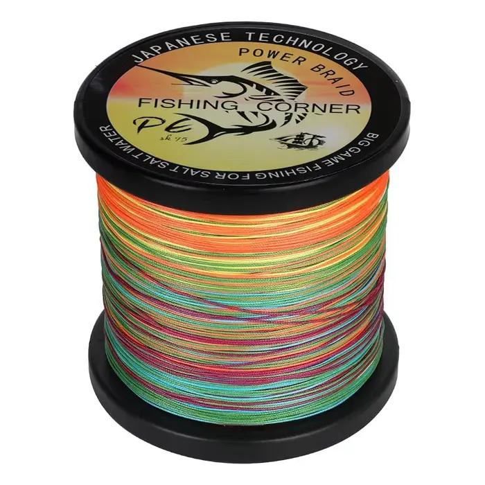Ligne tressée PE Japon 12 brins 1000m 25-230LB multicolore pour pêche mer - Super résistance