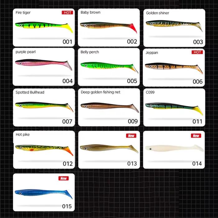 Leurre souple pêche brochet shad 120mm 150mm 200mm queue palette silicone naturel musky leurre carnassier