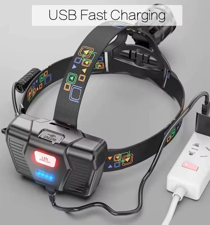 Frontale XHP100 zoomable étanche rechargeable USB - Puissance maximale pour pêche professionnelle