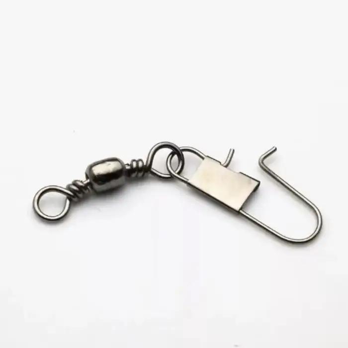 Lot de 100 émerillons à roulement à billes 4 tailles avec clips Fastlock pour accessoires de pêche