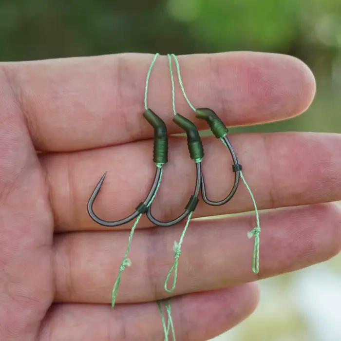Hirisi 60 pièces manchons anti-emmêlement pour pêche à la carpe - Accessoires de montage avec aligneur de hameçons