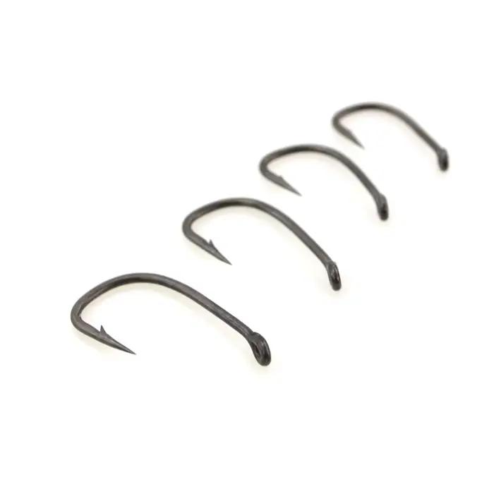 Hameçons carpe 30pcs acier haute teneur en carbone PTFE avec ardillon et œillet X702