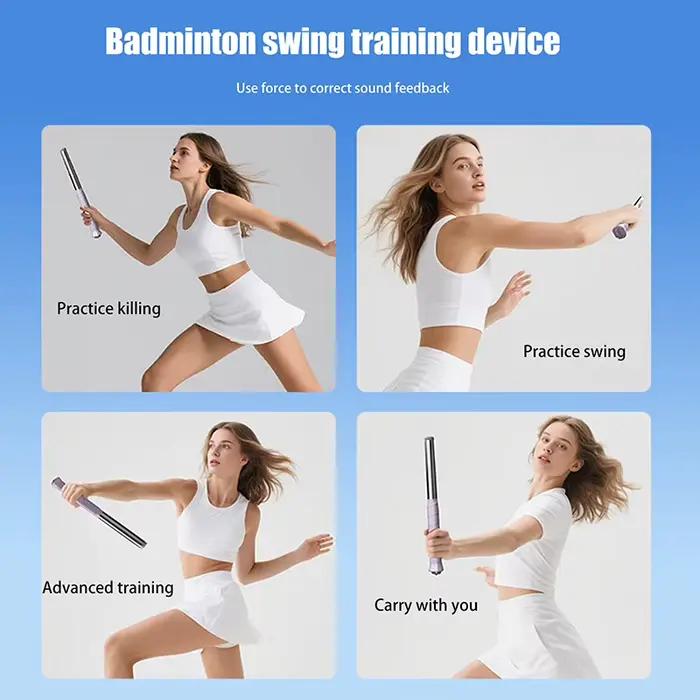 Entraîneur de swing badminton 1PC : correcteur de frappe haute claire et coup fouetté pour pratique solo