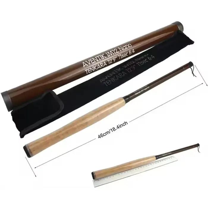 Canne Tenkara mini 9ft-13ft Aventik ultra légère slim avec tube carbone pêche japonaise traditionnelle