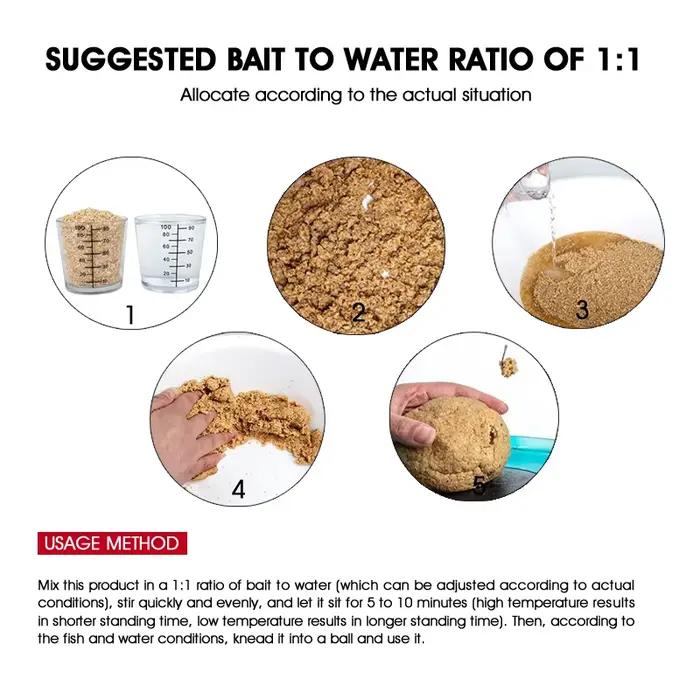 Set amorces poudre Tianyuan 400g pour pêche lac réservoir étang appâts pâte spécial carpe