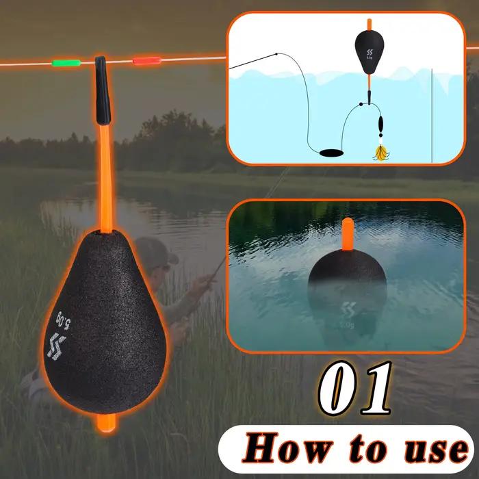 Set de flotteurs verticaux Sougayilang en EVA lumineux - 1 ou 5 pièces pour pêche professionnelle