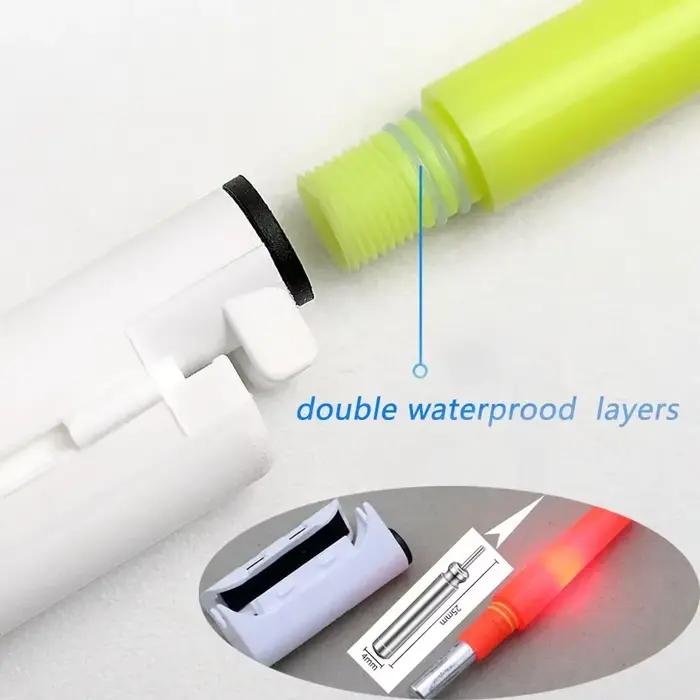 Canne à pêche lumineuse CR425 étanche avec batterie lithium 3.6V et recharge USB pour la pêche de nuit