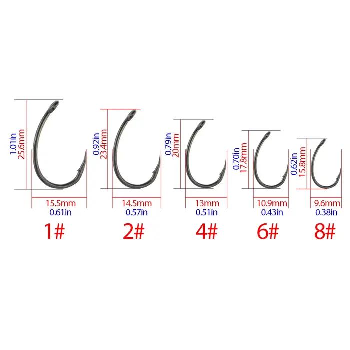 50 hameçons barbelés Hirisi PTFE - Acier inox haute carbone revêtu pour pêche durable