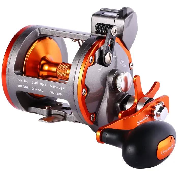 Moulinet trolling Sougayilang compteur de ligne - Frein 30kg ratio 4.1:1 - Bar grouper mer