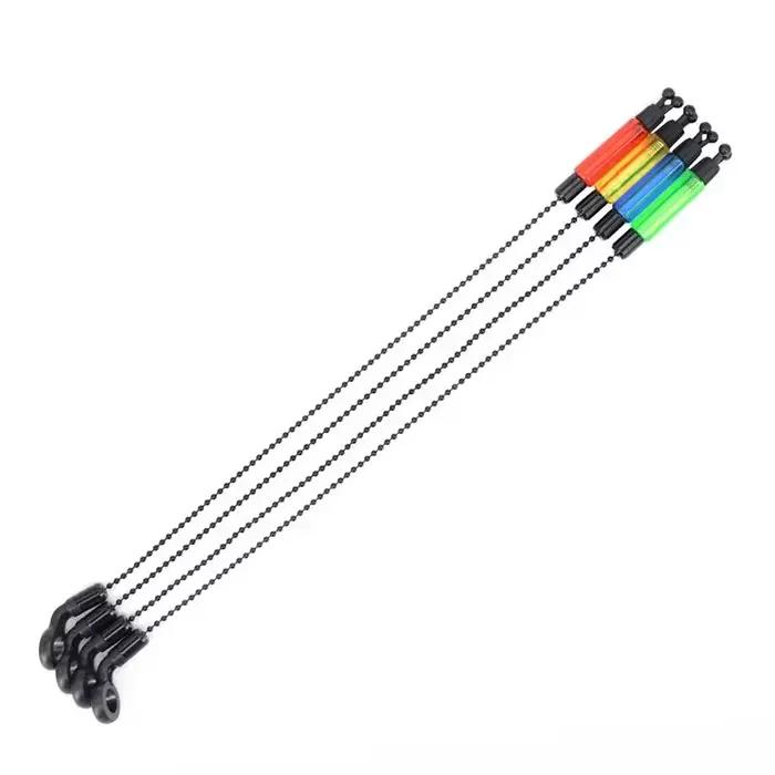 Alarme de touche pêche carpe avec swinger chaîne acier aluminium - indicateur morsure 4 couleurs