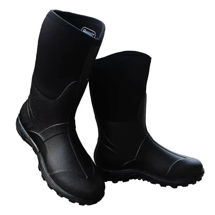 Bottes de pêche camouflage hautes tube PVC imperméables antidérapantes chaussures aquatiques wading