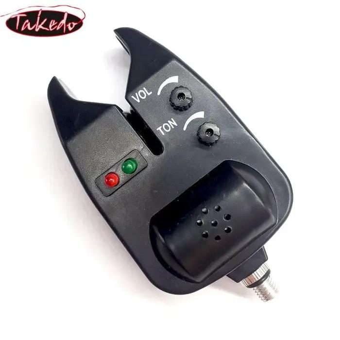 Cloche/Alarme à poisson Takedo YD02 pour pêche à la carpe et autres espèces, avec clochette et fonction de sensibilité 4X, pour sorties en eau douce et en mer