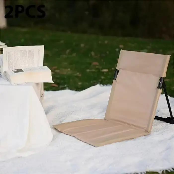 Chaise pliante pêche camping avec dossier et coussin pour confort optimal en extérieur