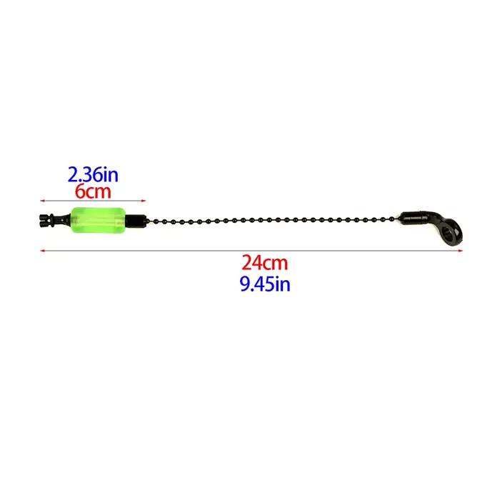 Indicateurs de touche Hirisi 2 pièces avec tubes fluorescents amovibles 6 couleurs pour pêche carpe