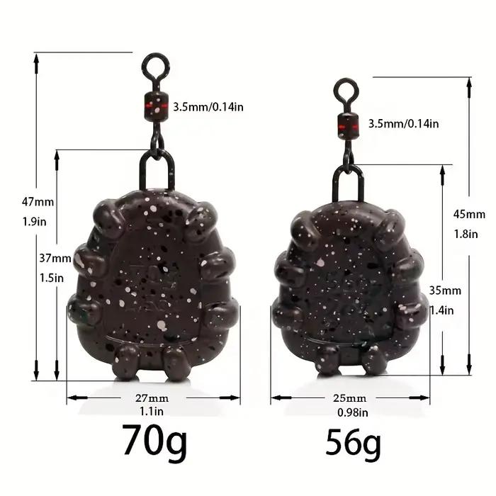 Plombs de pêche carpe YOTO 42g à 85g en plomb pur pour pêche au feeder et pêche de fond