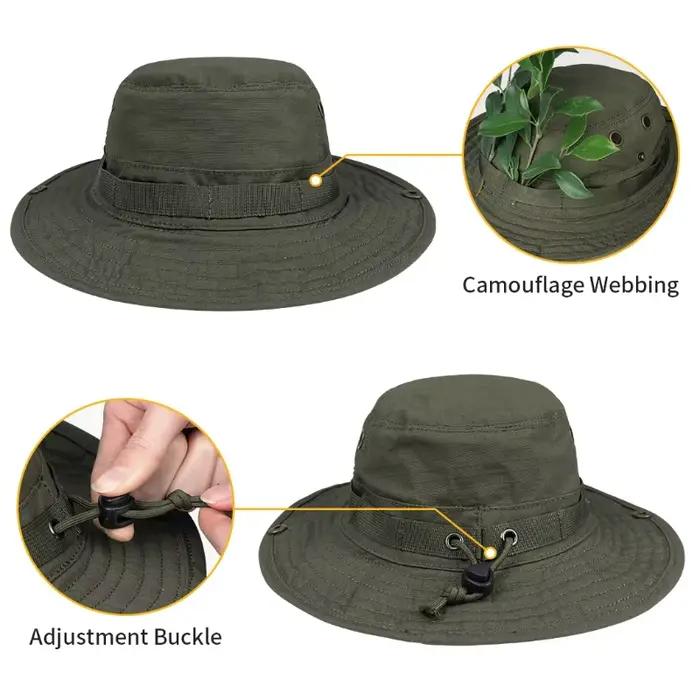 Casquette tactique MOLLE IDOGEAR 3620 - Bonnet pêche réglable avec bandeaux modulaires camouflage