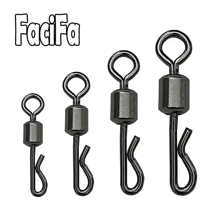 Swivels à roulements en Q 25-100 pièces pour pêche de la carpe et terminal tackle rapide