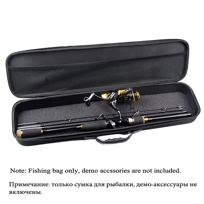 Sac de pêche portable 63cm EVA anti-choc avec sangle - étui de transport pour cannes et moulinets