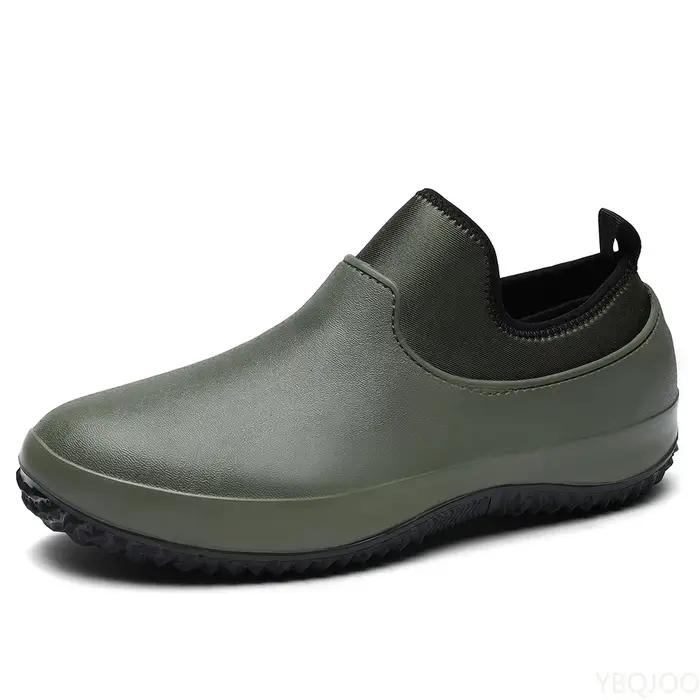 Bottes de pêche courtes homme caoutchouc imperméables confort antidérapantes travail chef pluie extérieur