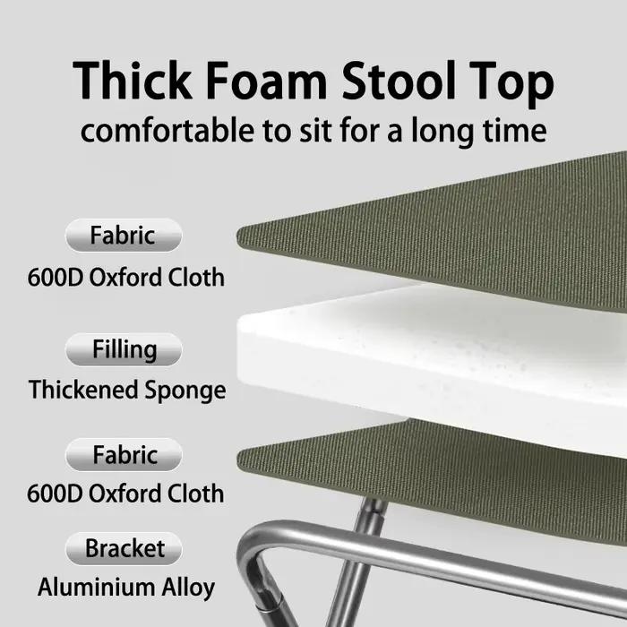 Tabouret de pêche compact Naturehike aluminium 7075 - Ultra-léger pour pêche mobile et randonnée