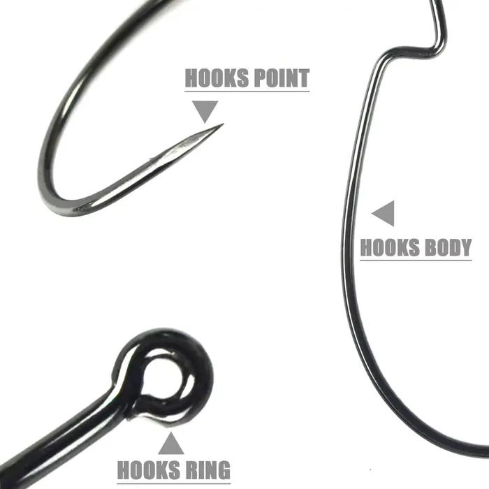 Hameçons Texan Offset BKK 9003CD Premium pour truite et perche - Acier haute carbone qualité pêche