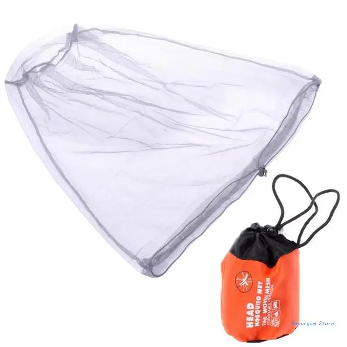 Masque anti-moustiques tête et visage filet protection pêche chasse sans gêne ventilation optimale