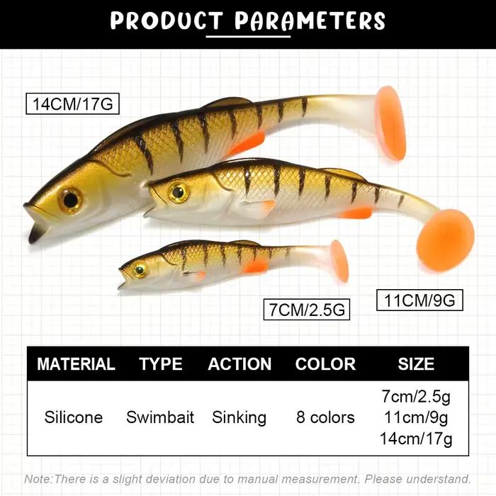 Leurre souple Spinpoler Vigour Shad 7cm 11cm 14cm pour brochet sandre perche et black-bass