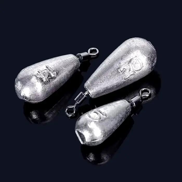 Lot de 15 plombs goutte d'eau 3.5g à 20g - Plombages verticaux pour pêche en mer