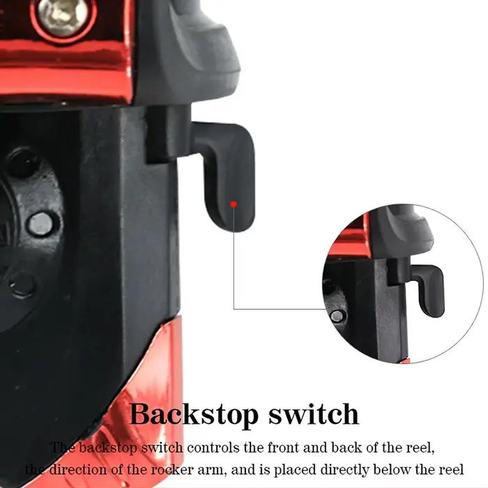 Moulinet ice fishing plastique 5.2:1 pour pêche sur glace avec leurres et ligne volante