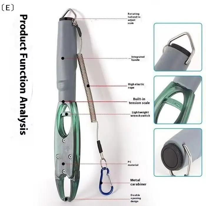 Pince à peser grippe lèvres poisson avec balance intégrée alliage aluminium portable accessoire pêche