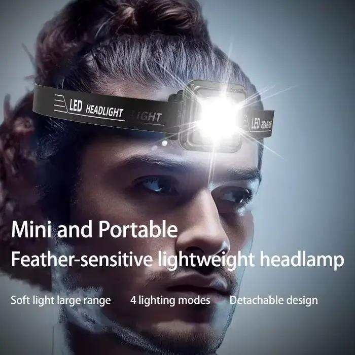 Mini frontale COB LED rechargeable pour clés de pêcheur, lampe de travail portable étanche