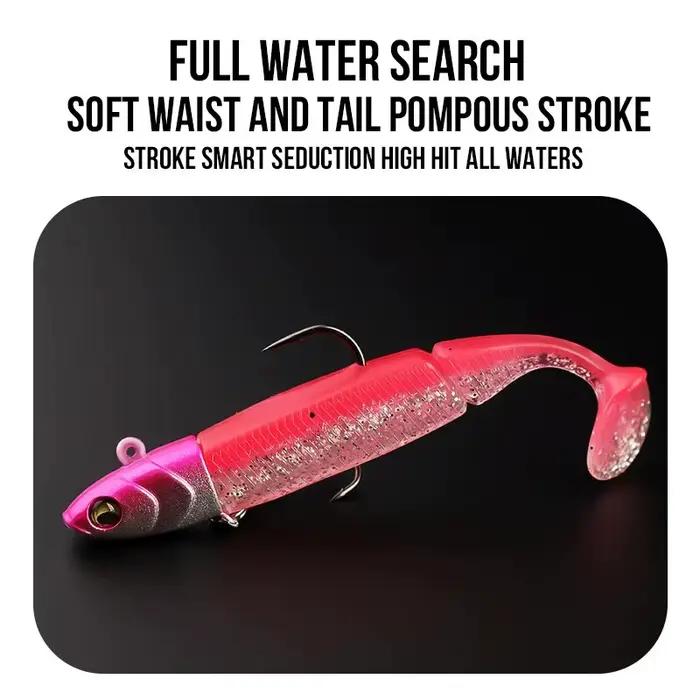 Leurre souple TAIYU T-tail 21g avec tête plombée, appât spinner métal pour brochet truite et perche
