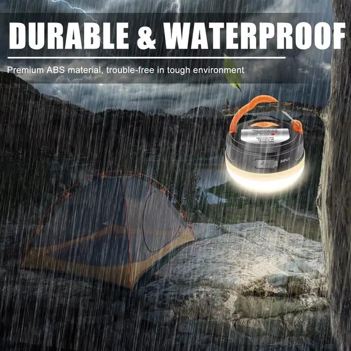 Lampe de camping 10W rechargeable USB 1200mAh pour tente et pêche nocturne extérieure