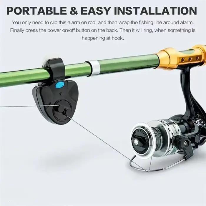 Alarme de pêche portable LED pour carpe - Indicateur de touche avec alarme sonore puissante