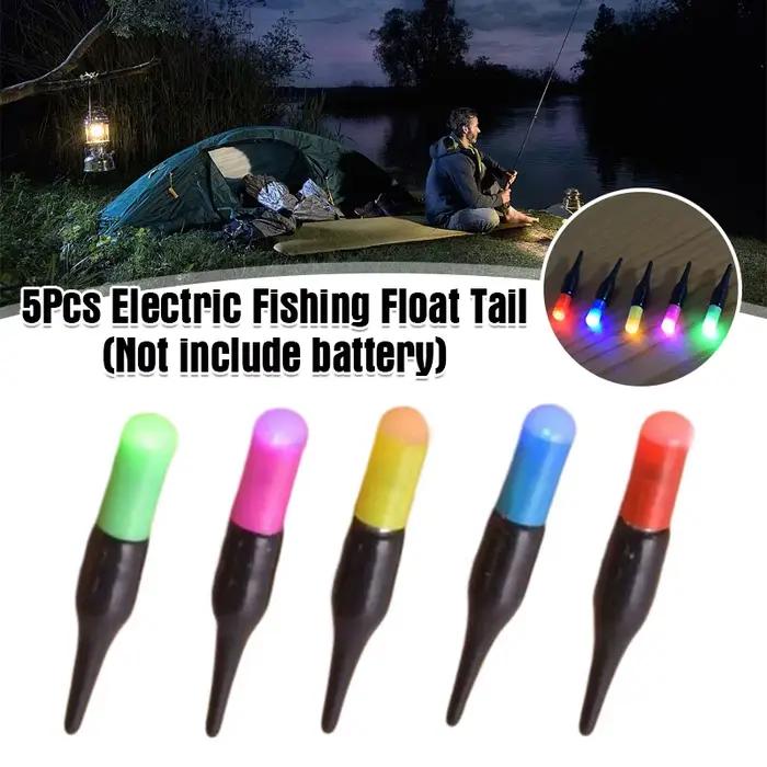 5 bâtons lumineux LED flottants pour pêche de nuit - Changement de couleur - Tête en forme de haricot