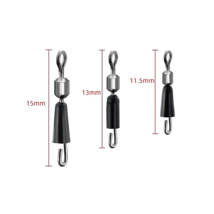 20 émerillons à clip rapide pour pêche au feeder et mer - Accessoires pêche polyvalents