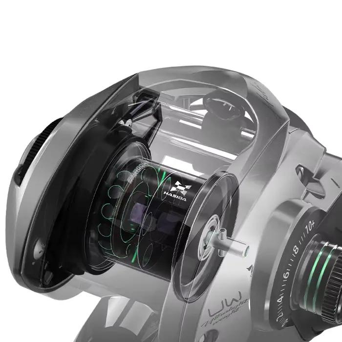 Moulinet baitcasting Histar en fibre de carbone verdant BFS 118g pour pêche en mer rivière plage et gestion de la pêche ultralégère haute performance