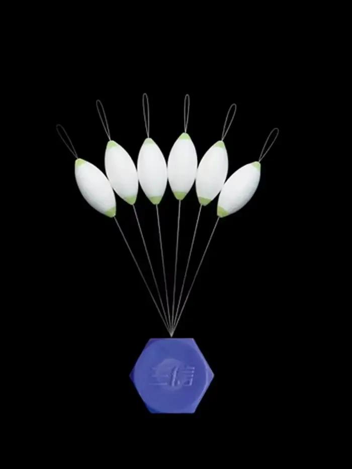 Lot de 5 paquets de flotteurs 7 étoiles blancs 8 tailles pour pêche au coup et accessoires