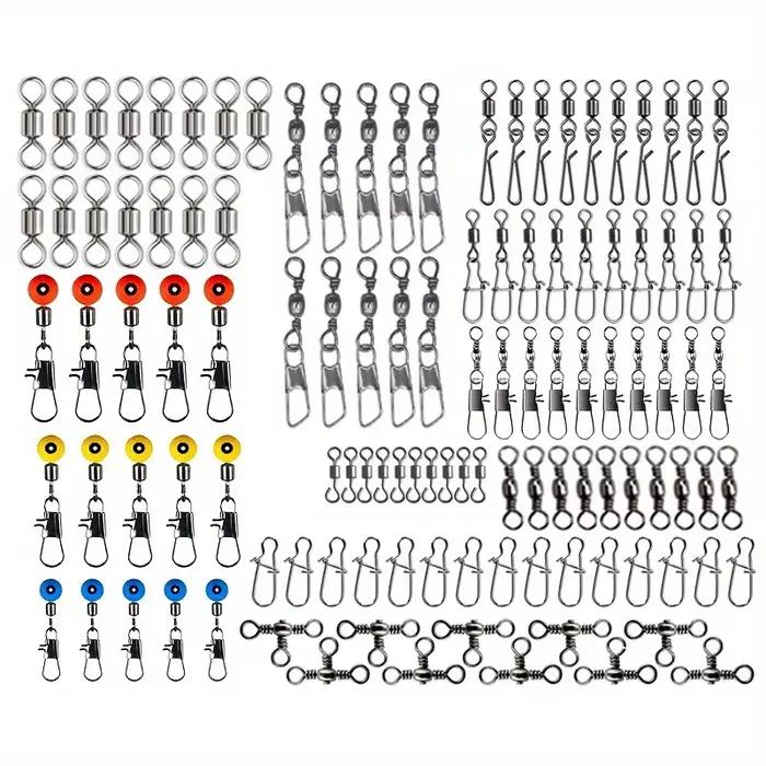 Set 115 connecteurs pêche quick change spinner émerillons rapides accessoires montages complets