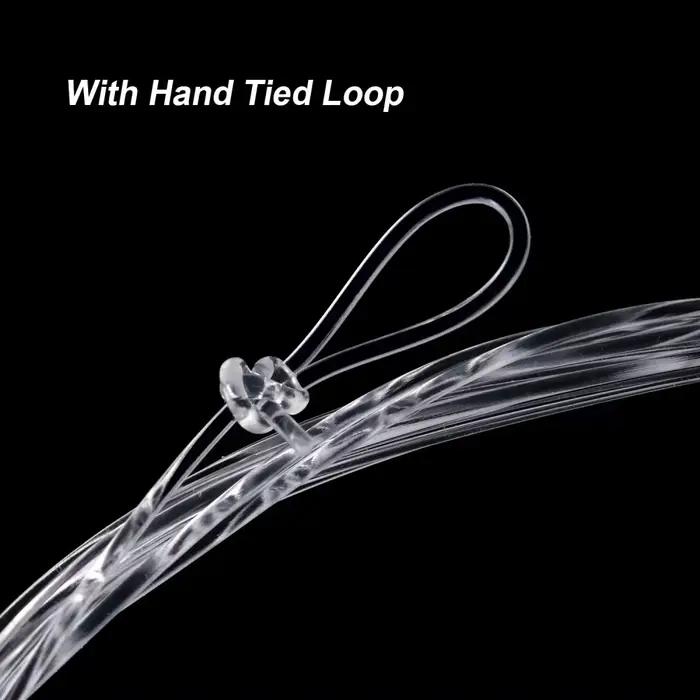 Bas de ligne nylon fly pêche 5 unités 9FT/2.74M, diamètres 0X à 7X avec boucle pour montage rapide