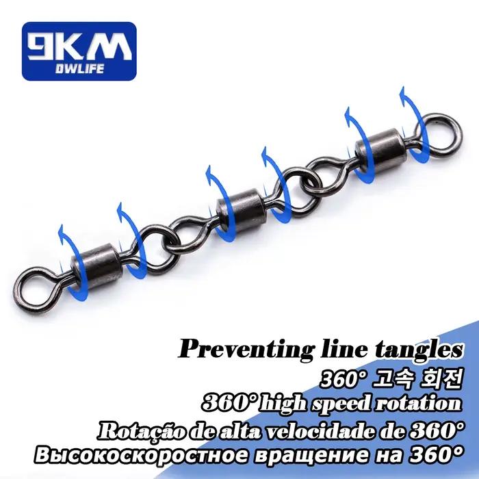 Émerillons tonneau trois articulations 15-60 pièces pour pêche bar mer - accessoires connecteurs