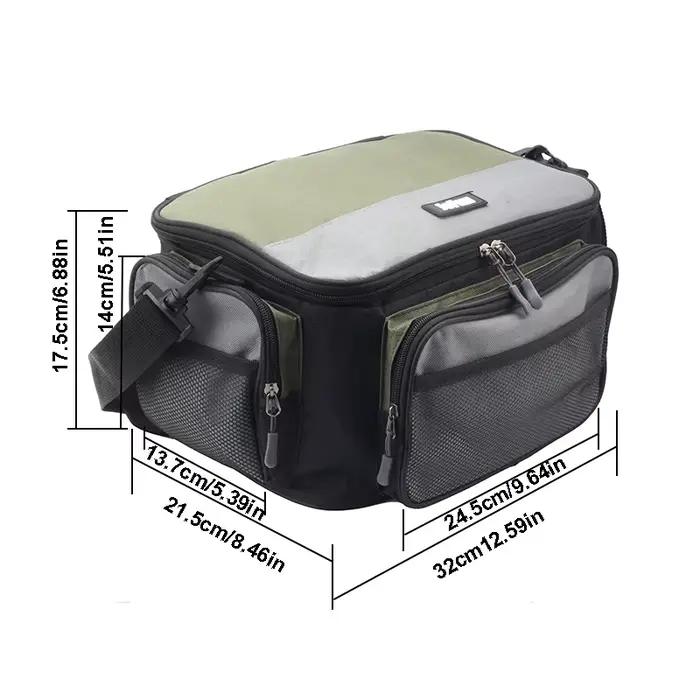Sac de pêche JSFUN grande capacité multifonction oxford rangement moulinets outils boîte organisation