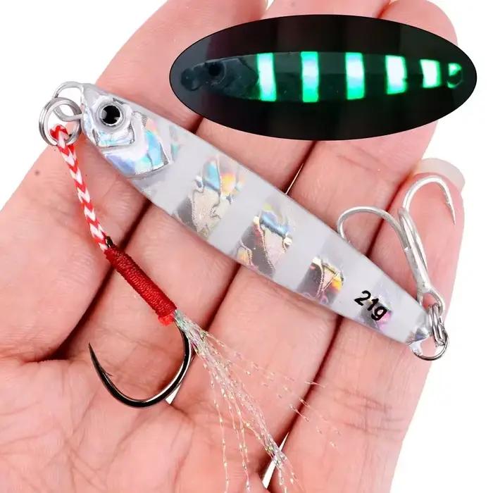 Kit 5 jigs métal 7g-40g pour pêche trolling et jigging - Leurres poids pour bass et truite de mer