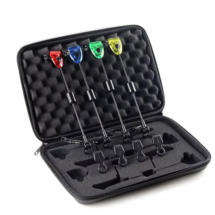Set swinger LED illuminé pour pêche avec étui zip - Indicateur de touche complet transportable