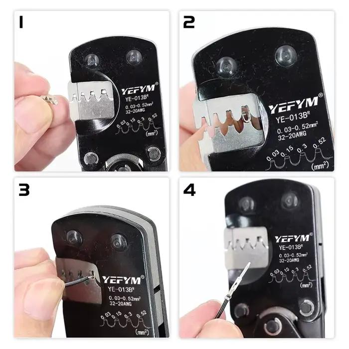 Pince à sertir micro-connecteurs YE-013BR pour pêche - Compatible Molex/JST pour équipements pêche électrique