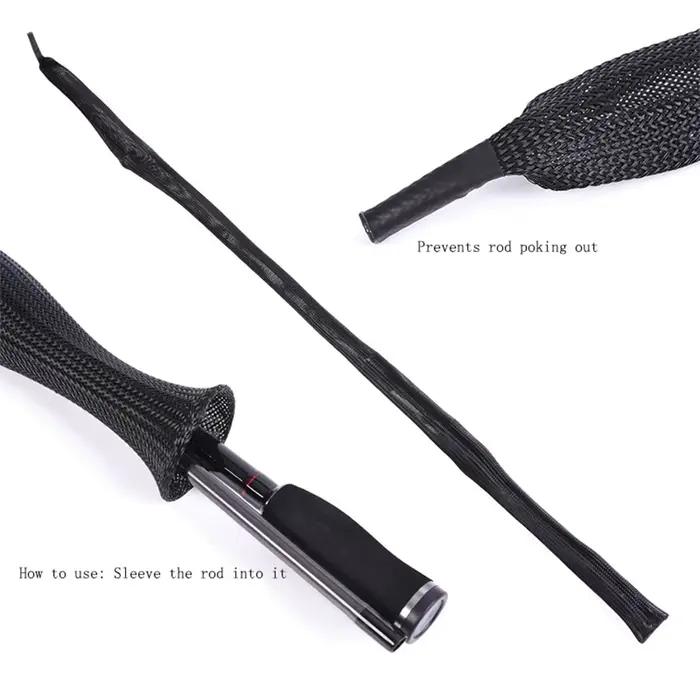 Protège canne pêche filet tressé - Housse canne spinning casting glace protection transport